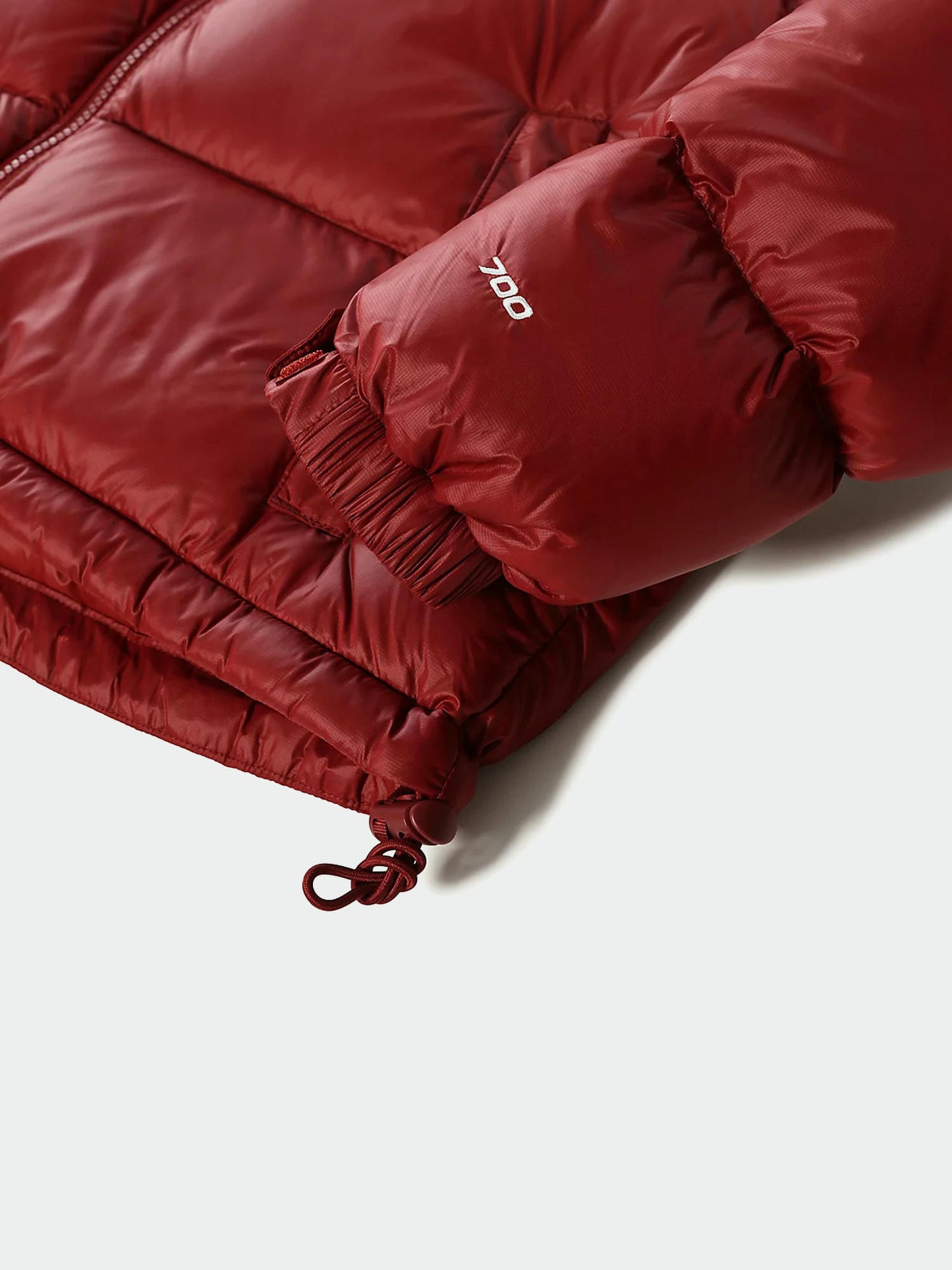 The North Face Nuptse Cropped Jacket in Red