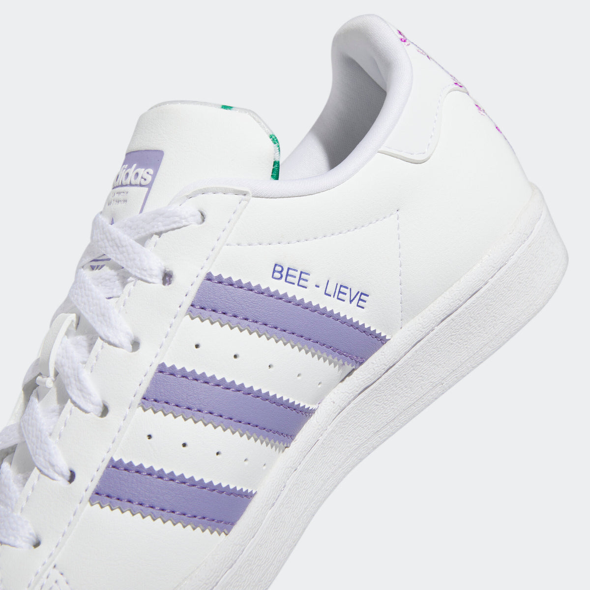 Adidas Superstar Sneakers - White / Purple - view 8