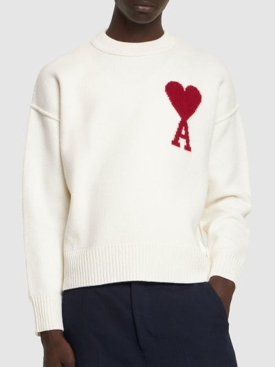 AMI Paris pull en laine à logo
