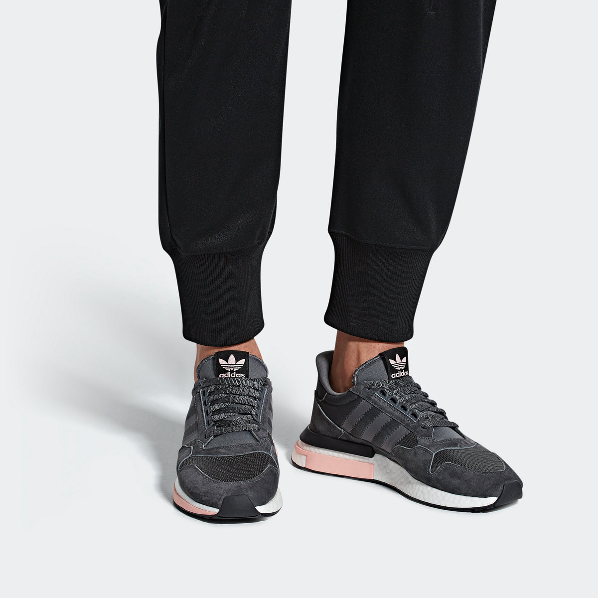 Adidas ZX 500 RM Sneakers - Grey Five / Footwear White / Clear Orange - view 8