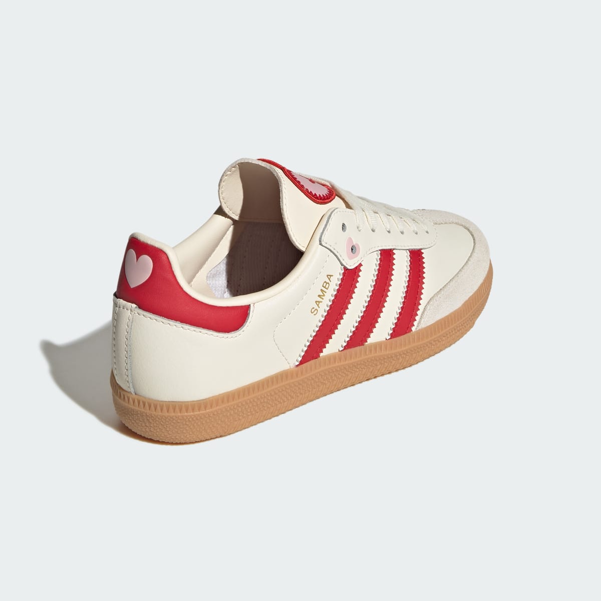 Adidas Samba OG Sneakers - Cream White / Better Scarlet / Gum - view 5