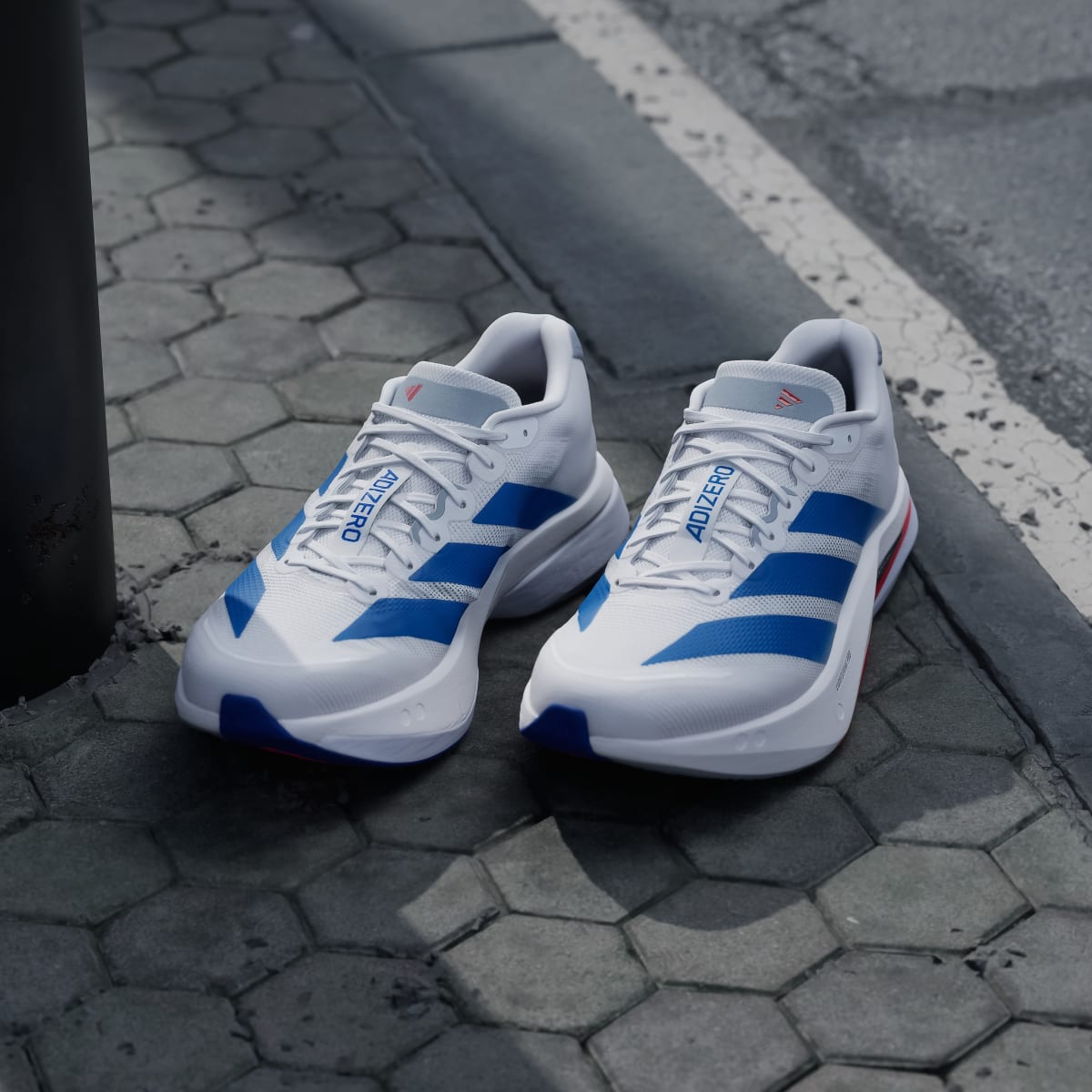 Adidas Adizero Boston 13 Sneakers - Cloud White / Royal Blue / Halo Silver - view 5