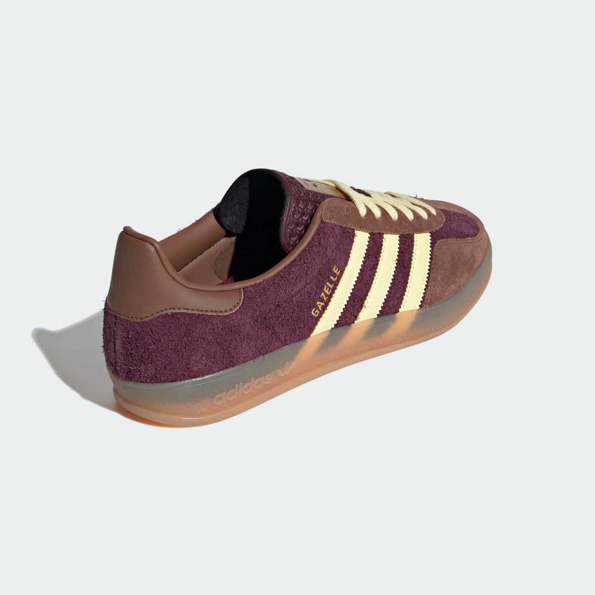 Adidas Gazelle Indoor Sneakers - Maroon / Almost Yellow / Preloved Brown - view 5