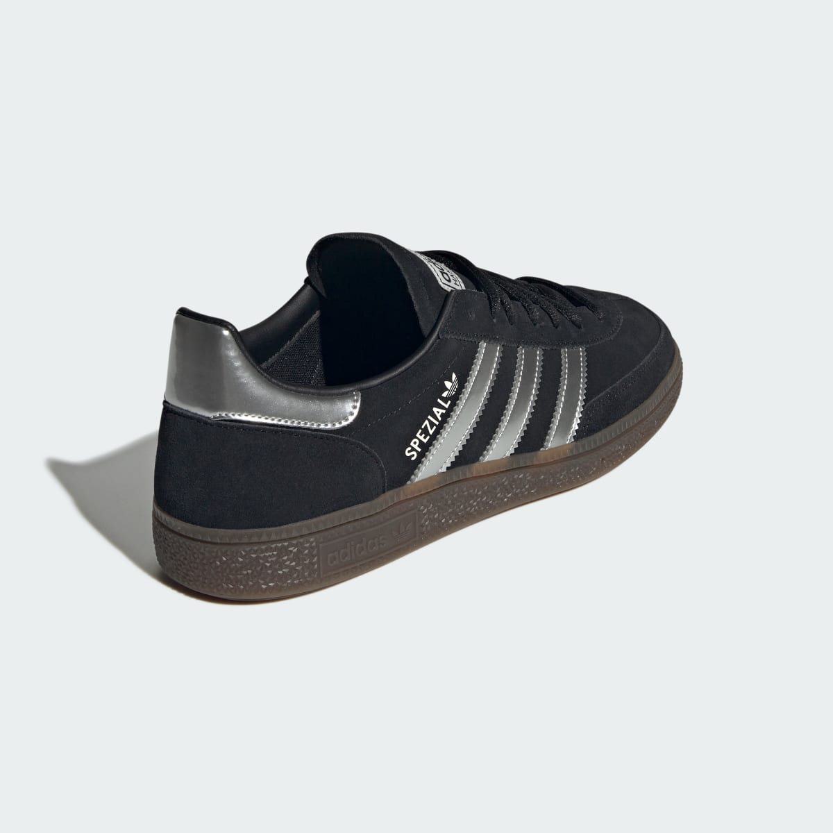 Adidas Handball Spezial Sneakers - Core Black / Silver Metallic / Gum - view 5
