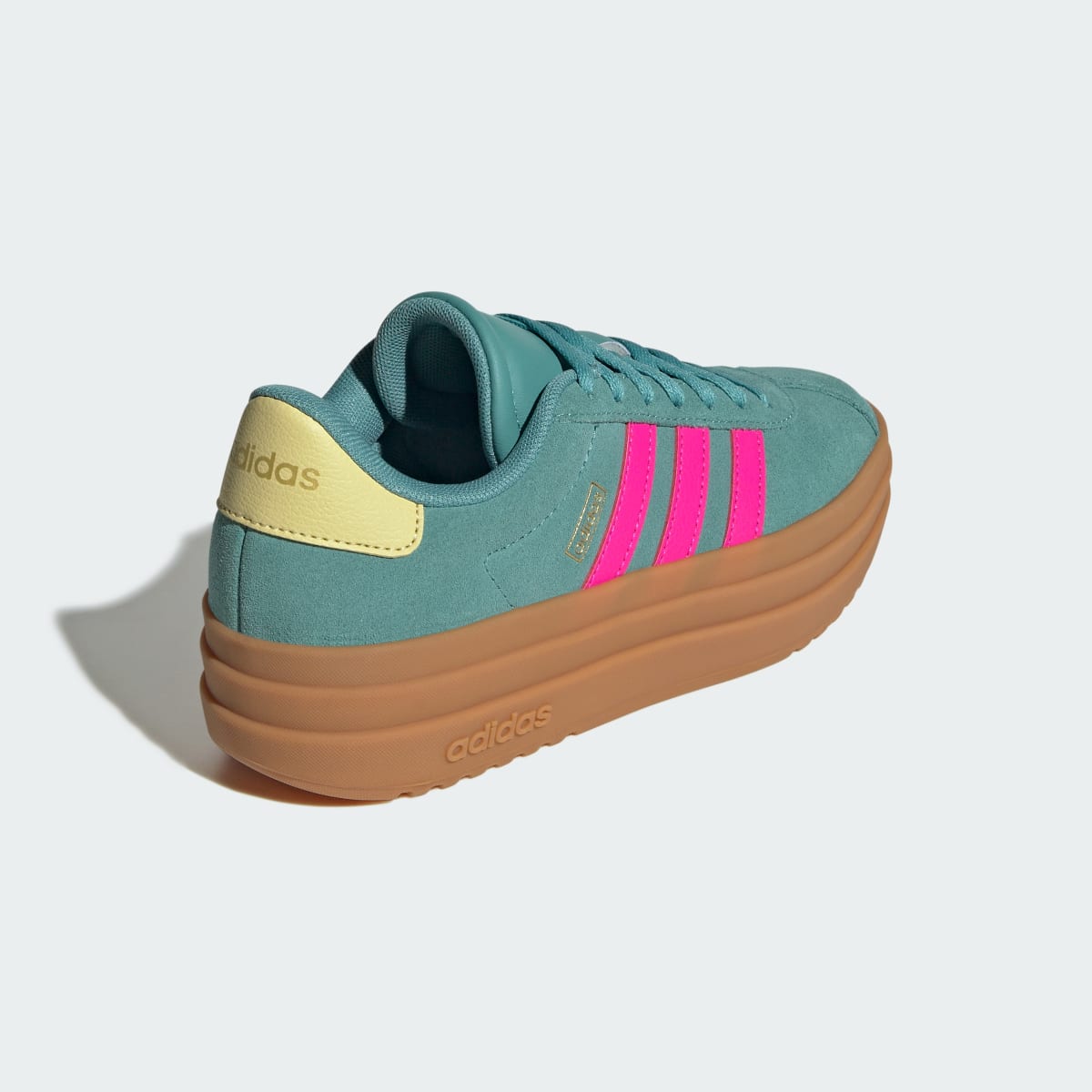 Adidas VL Court Bold Sneakers - Powder Teal / Shock Pink / Powder Yellow - view 5