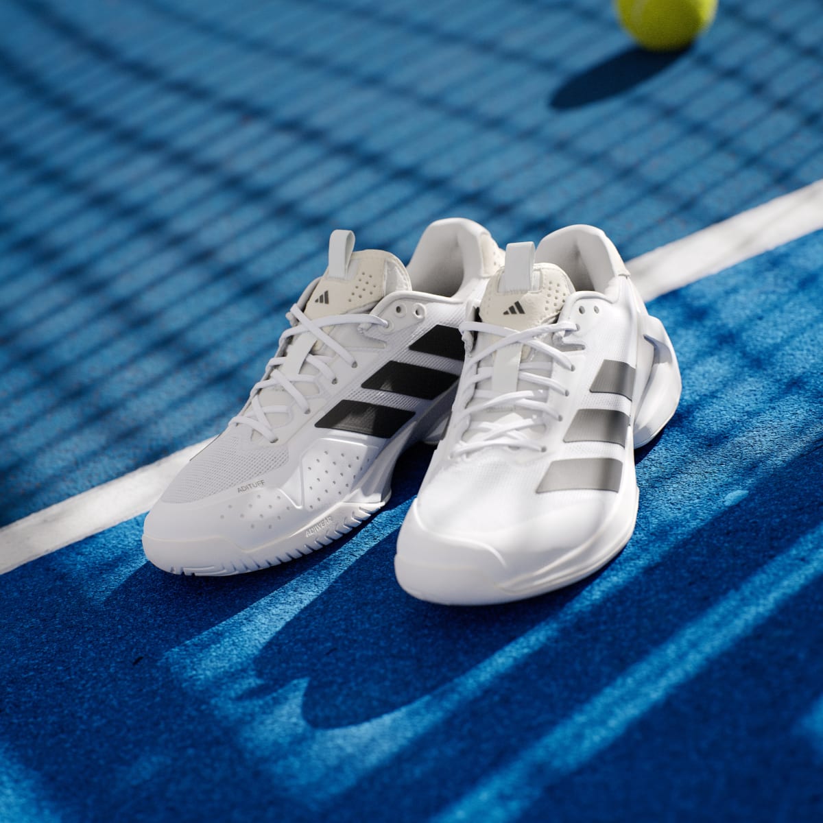 Adidas Adizero Ubersonic 5 Other Sports Shoes - Cloud White / Core Black / Silver Metallic - view 5