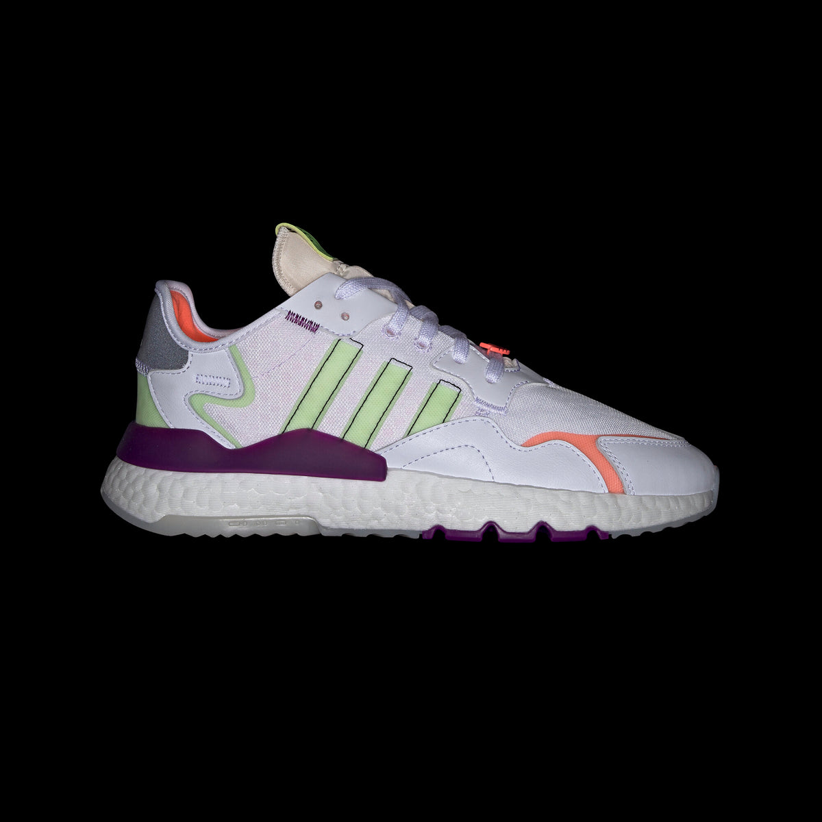 Adidas Nite Jogger Sneakers - Crystal White / Glory Green / Glory Purple / Core Black - view 8