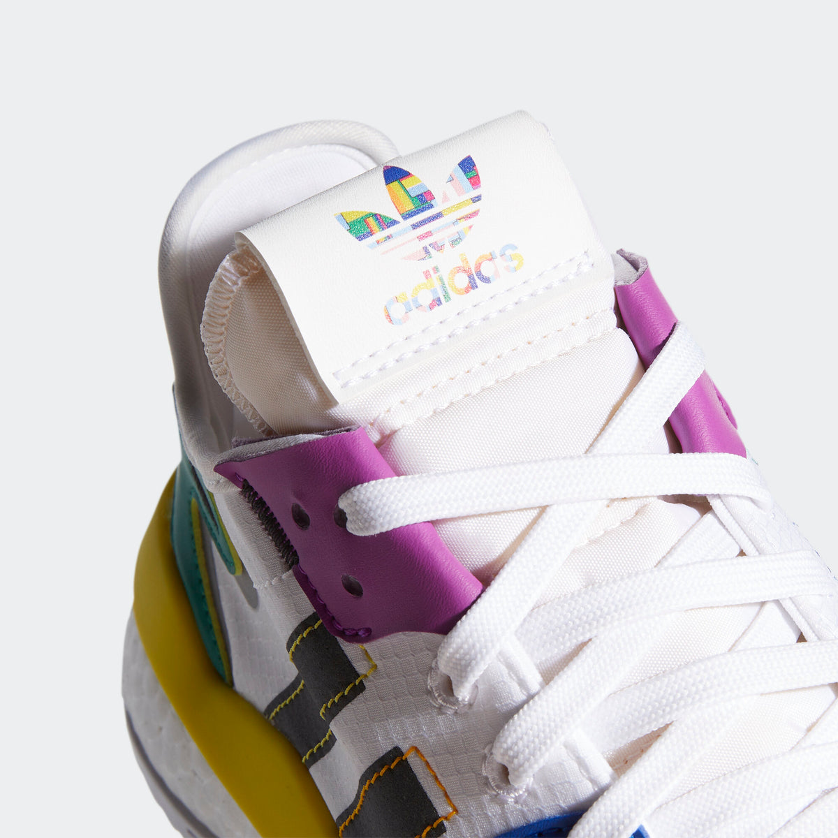 Adidas Nite Jogger Pride Sneakers - White / Core Black / Green / Blue / Purple / Orange Red / Orange Yellow / Yellow / Silver - view 8