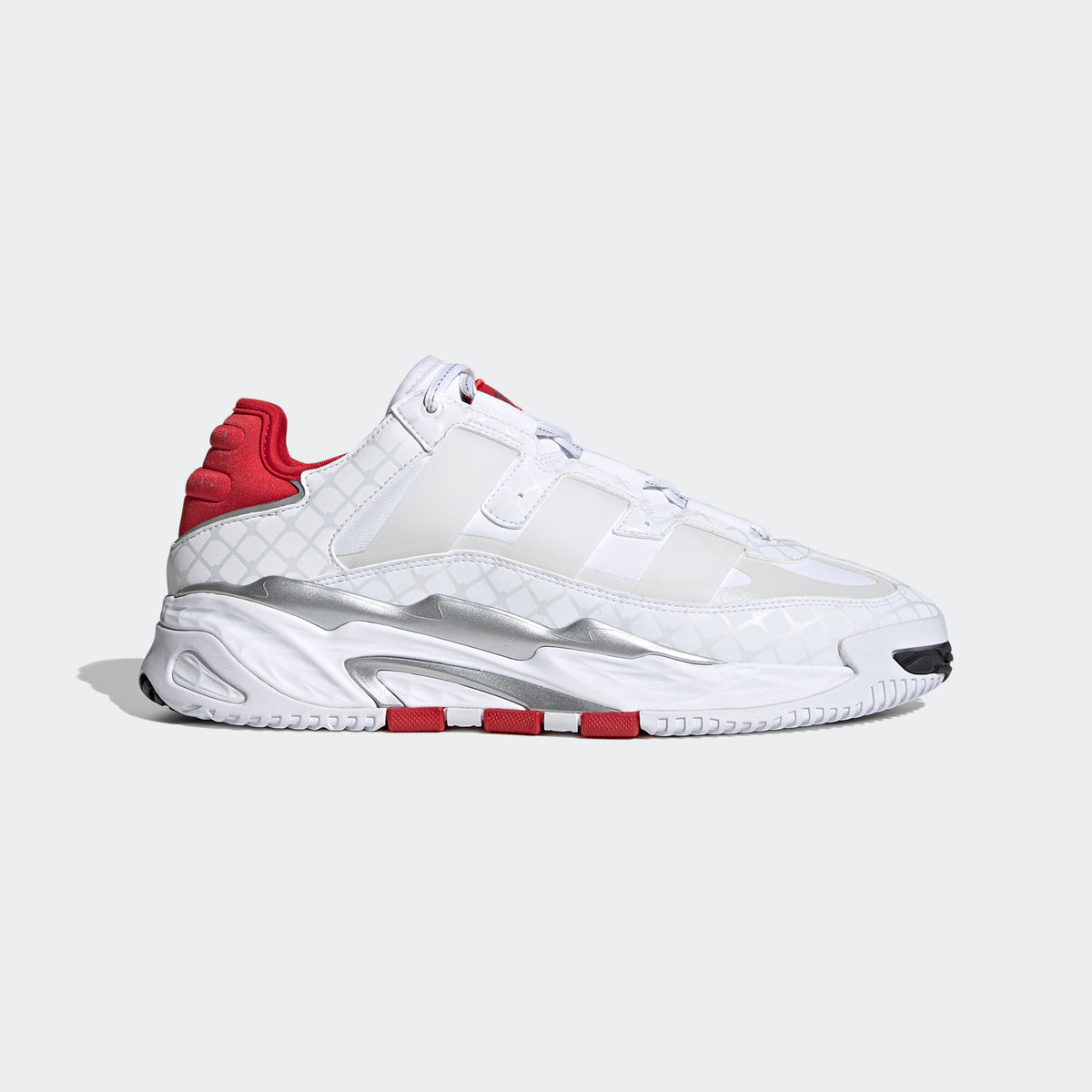 Adidas Niteball Sneakers - White / Red / Silver - view 1