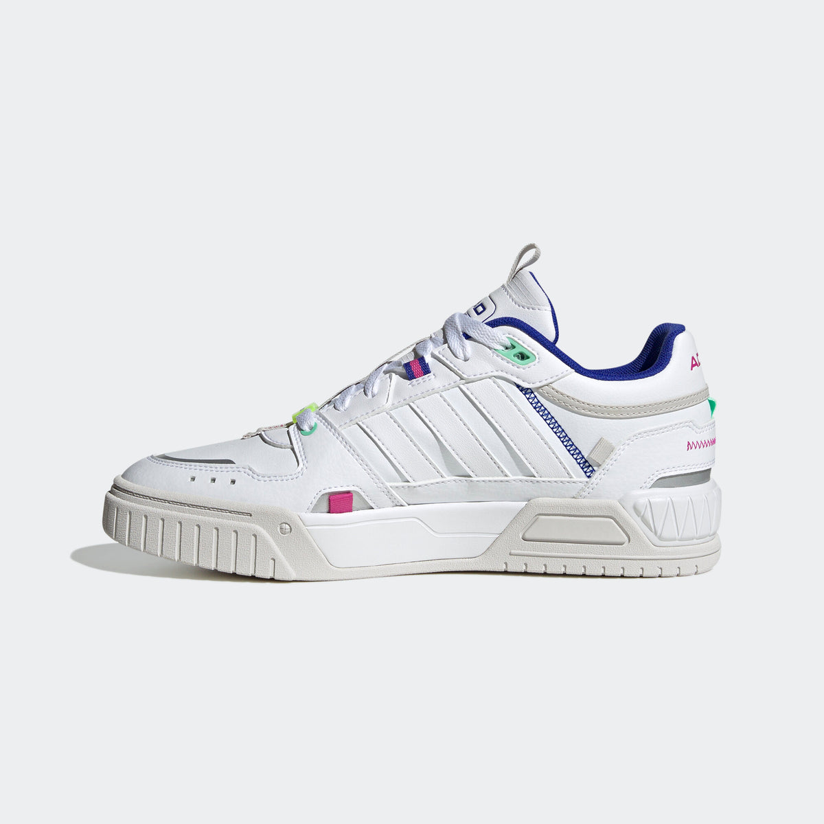 Adidas D-PAD Sneakers - White / Blue / Rose Red / Solar Green - view 2