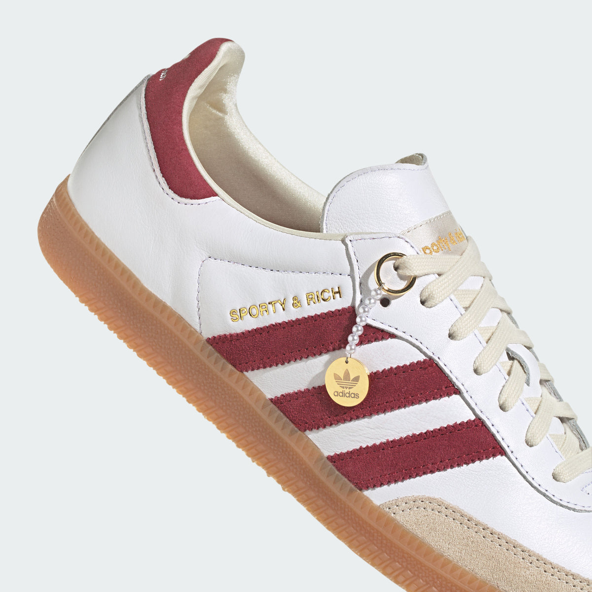 Adidas Sporty & RICH Samba OG Sneakers - White / Red / Light Brown - view 8