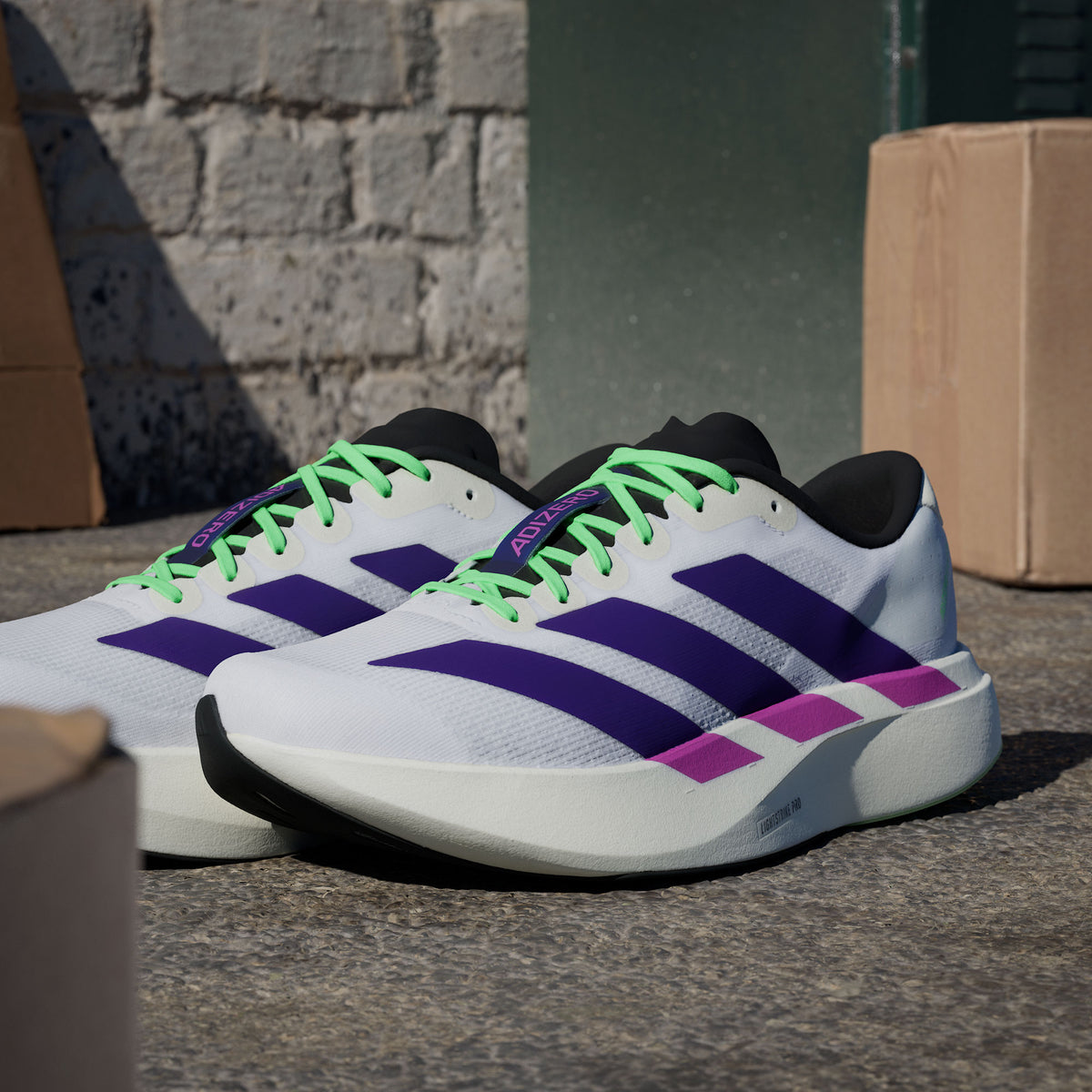 Adidas Adizero Evo SL M Sneakers - White / Royal Blue / Pure Ruby - view 8