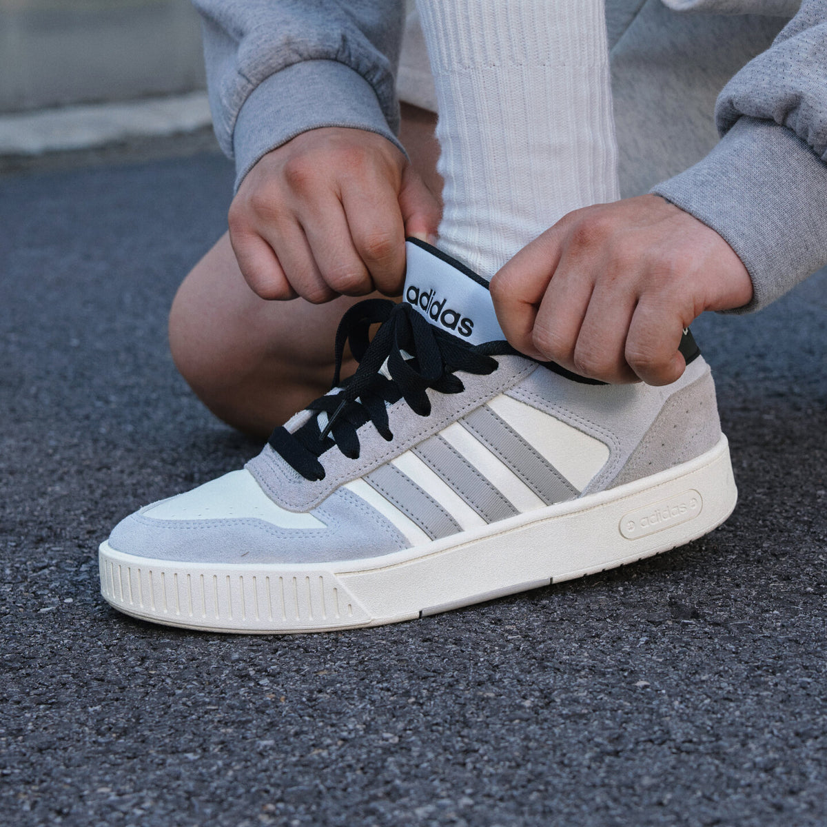 Adidas D-PAD Classic Sneakers - White / Light Grey / Dark Red - view 1