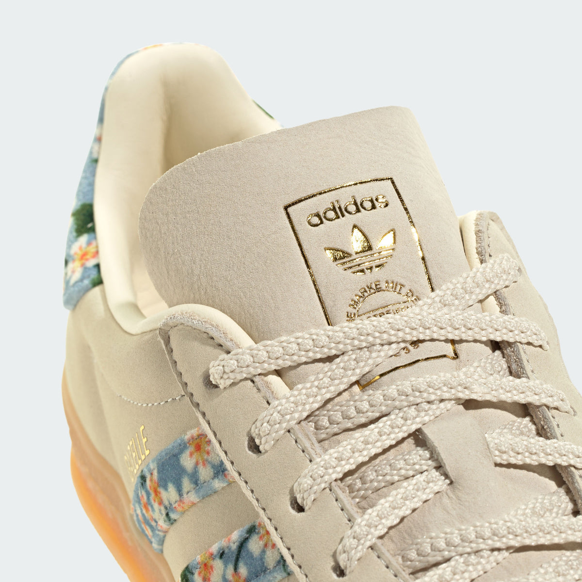 Adidas Gazelle Indoor W Sneakers - Off White / Gold / Textured Blue - view 8