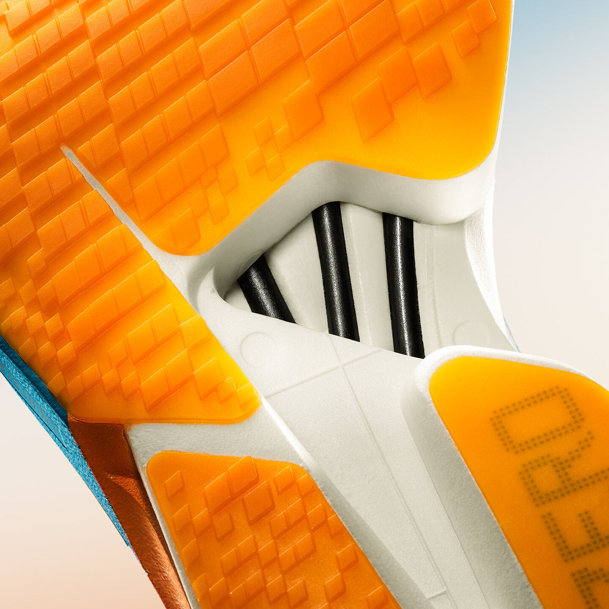 Adidas Adizero Adios PRO 4 Sneakers - Crystal White / Orange Yellow / Sky Blue - view 8