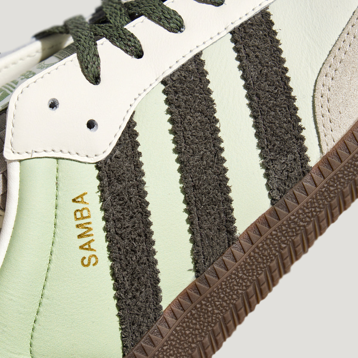 Adidas Samba OG Sneakers - Chalk White / Light Green / Light Grey - view 8