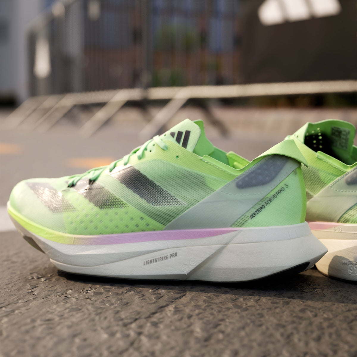Adidas Adizero Adios PRO 3 Sneakers - Solar Green / Black - view 8