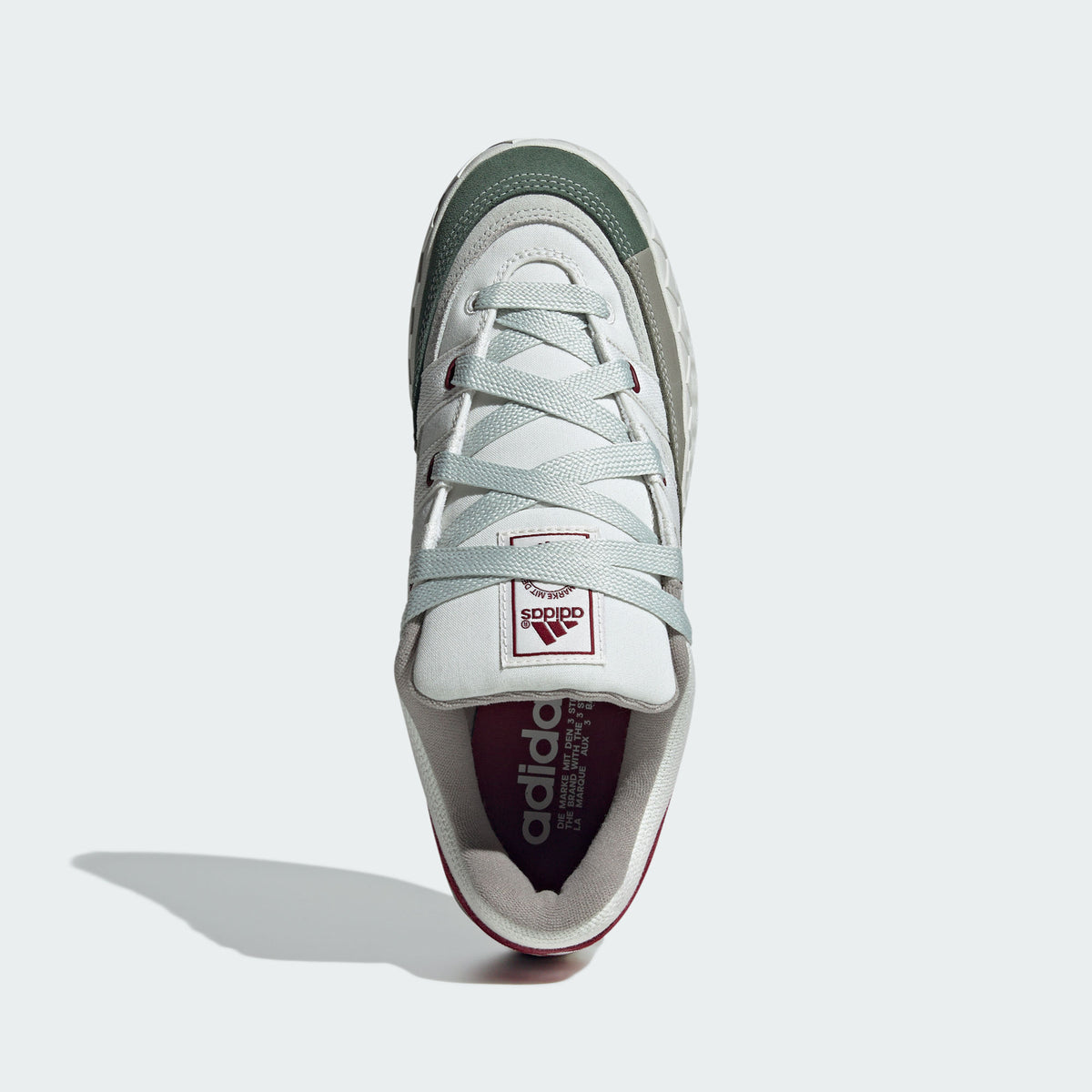 Adidas Adimatic Sneakers - Light White / Orbit Grey / Dark Green / Burgundy - view 8