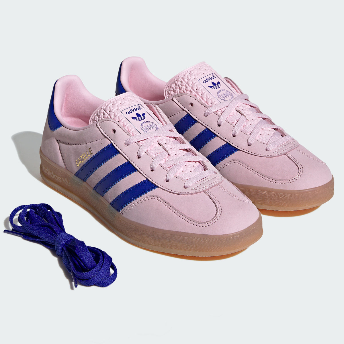 Adidas Gazelle Indoor Sneakers - Clear Pink / Bright Blue - view 8