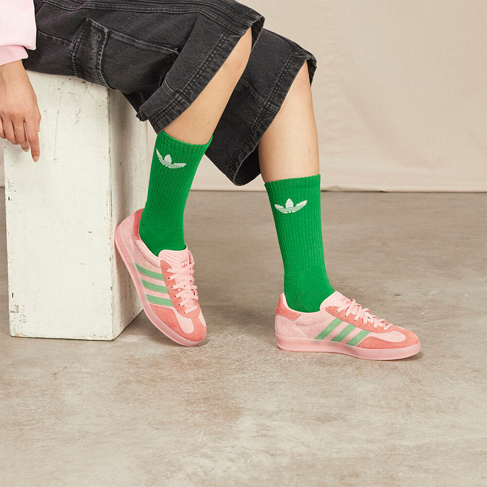 Adidas Gazelle Indoor Sneakers - Pink / Green / Better Scarlet - view 1