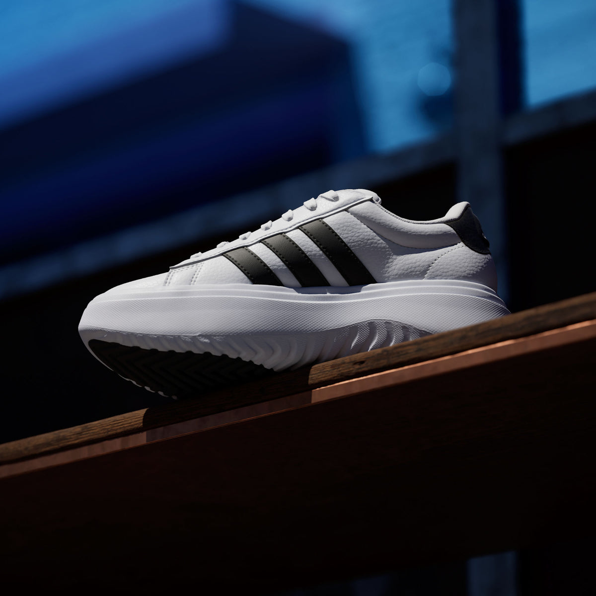 Adidas Grand Court Platform Sneakers - White / Black - view 8