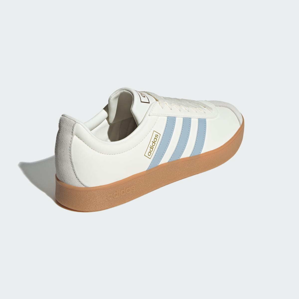 Adidas VL Court Classic Sneakers - Off White / Wonder Blue / Gold Metallic - view 5
