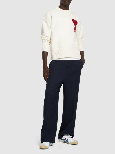 AMI Paris pull en laine à logo