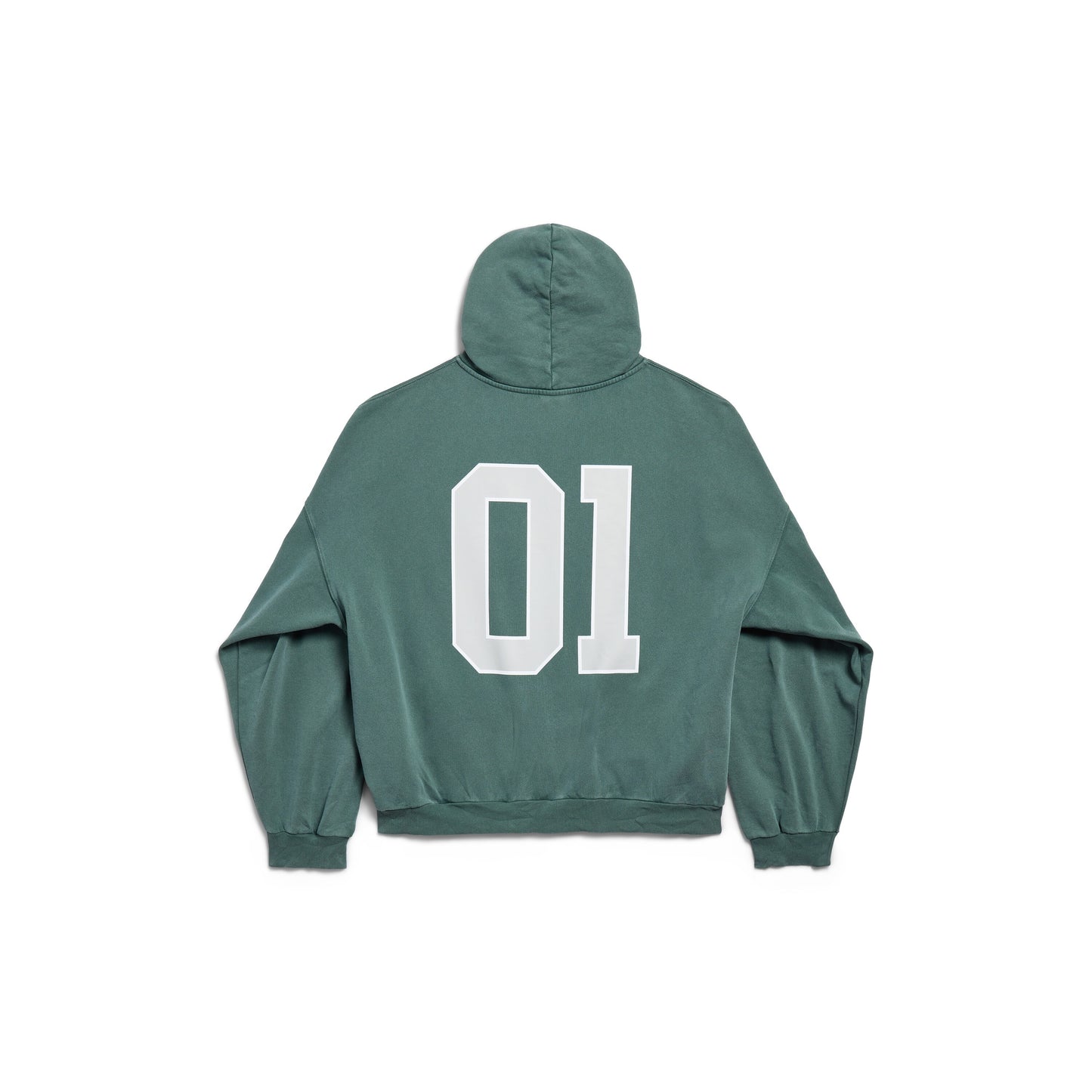 Hoodie Basketball Fit Large pour Homme en Vert Foncé/vert Clair