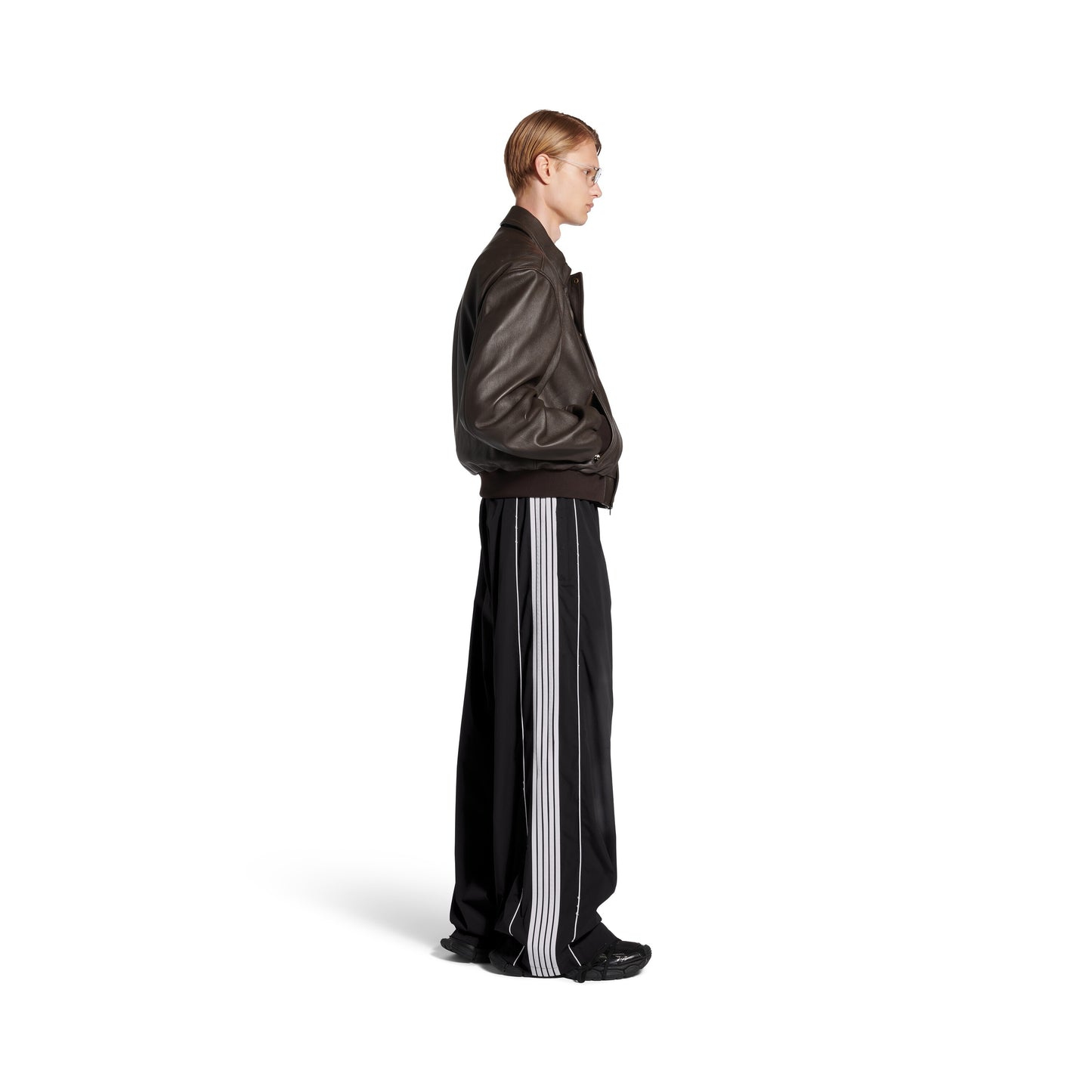 Pantalon Tracksuit Fit Large pour Homme en Noir