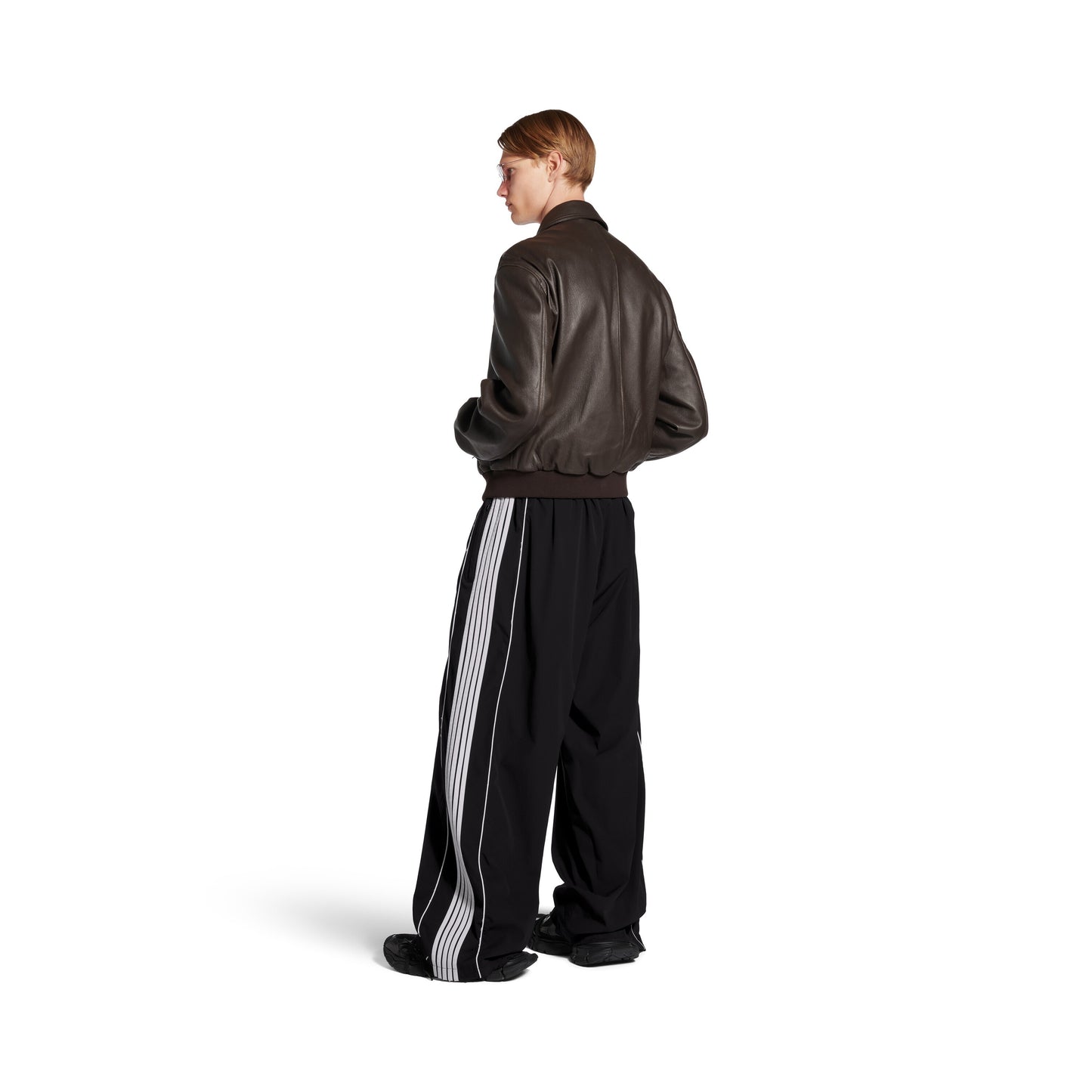 Pantalon Tracksuit Fit Large pour Homme en Noir