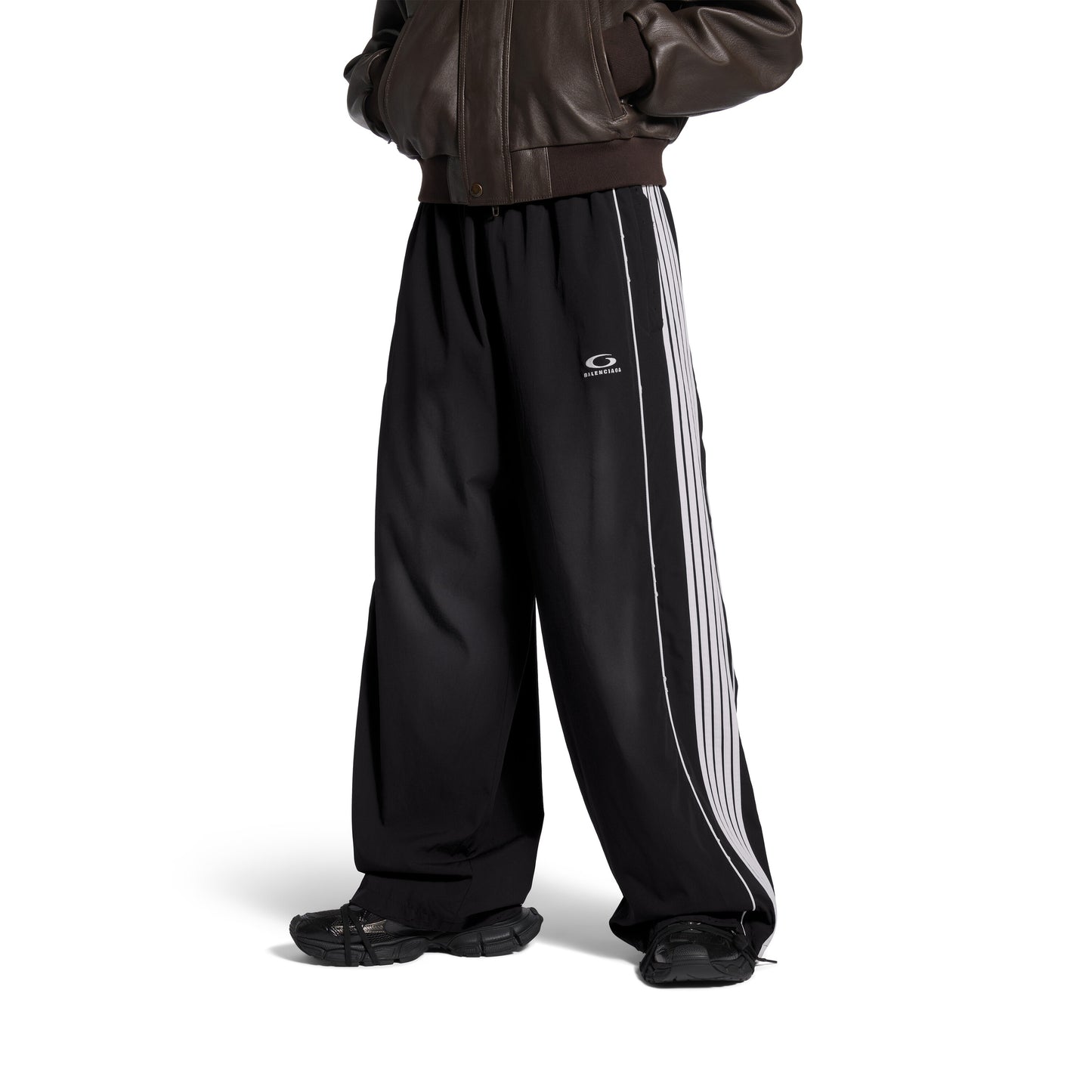 Pantalon Tracksuit Fit Large pour Homme en Noir