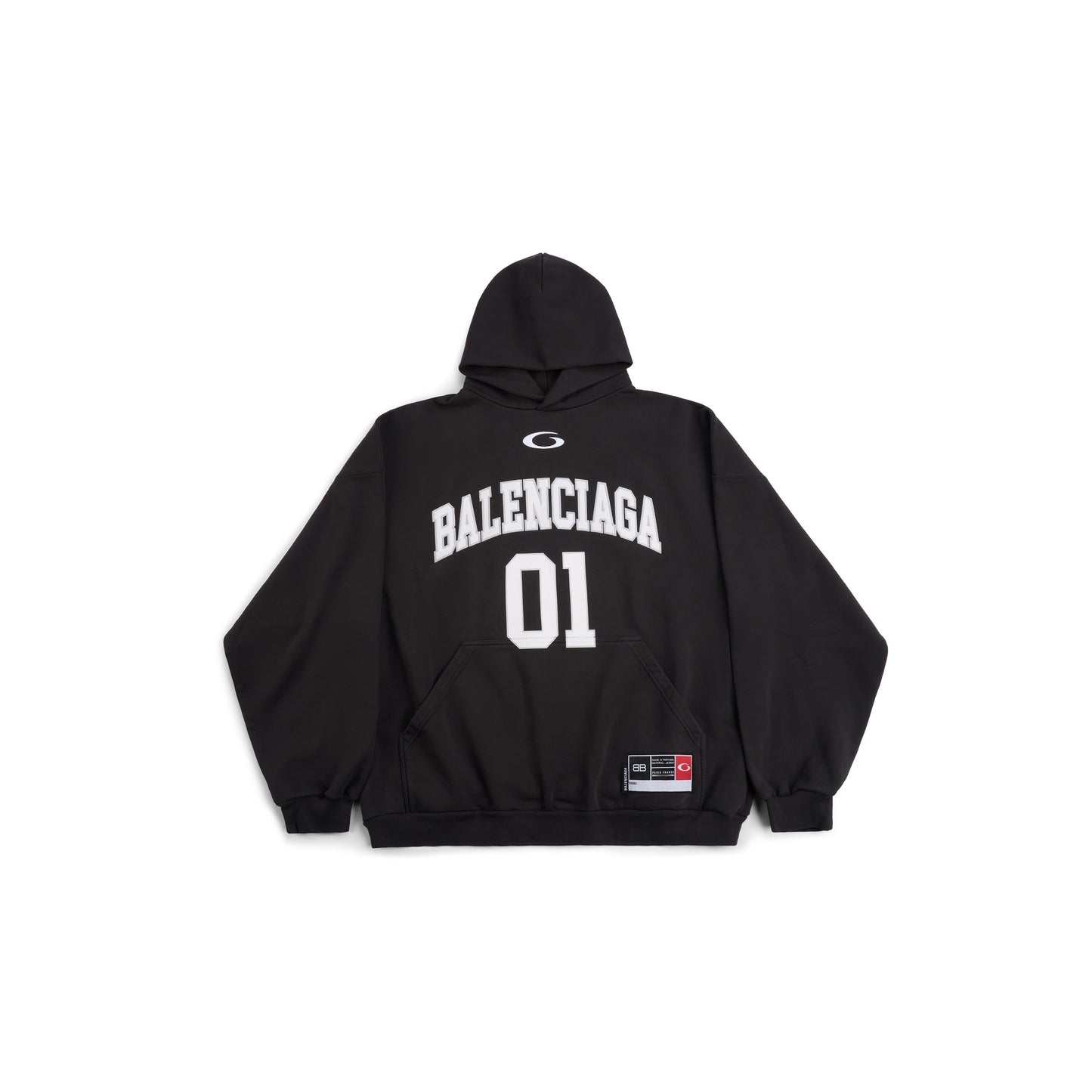 Basketball Series - Hoodie Fit Large pour Homme en Noir