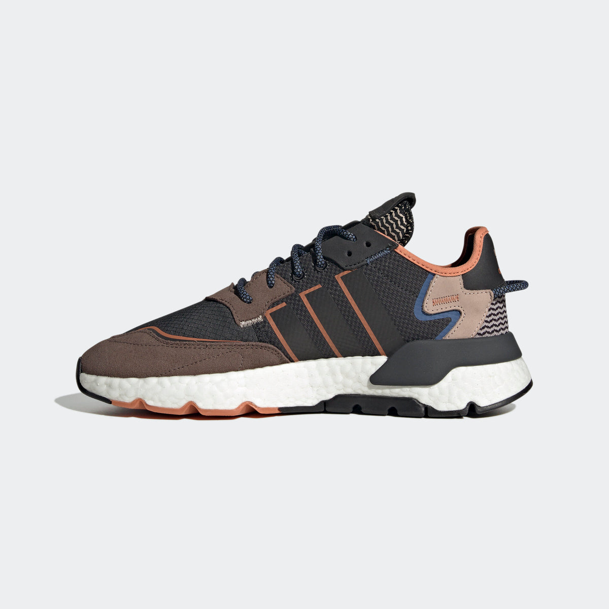 Adidas NITE Jogger Sneakers - Black / Dark Coffee / Light Tan - view 2