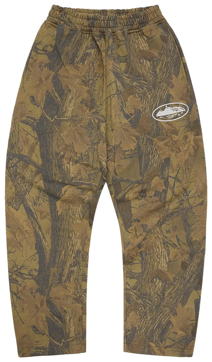 Corteiz Island Puff Print Open Hem Sweatpant 'Forest Camo'