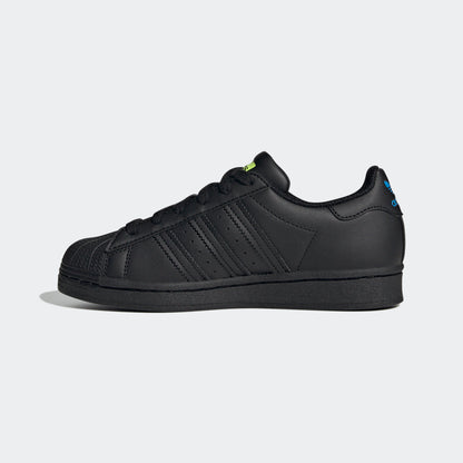 Adidas Superstar Sneakers - Black / Blue - view 2
