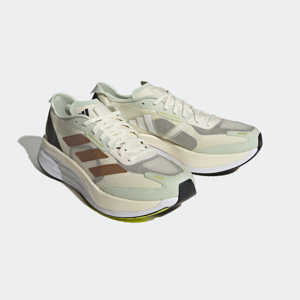 Adidas Adizero Boston 11 HALF-MARATHON Sneakers - Beige / Light Green / Brown / White / Black - view 5