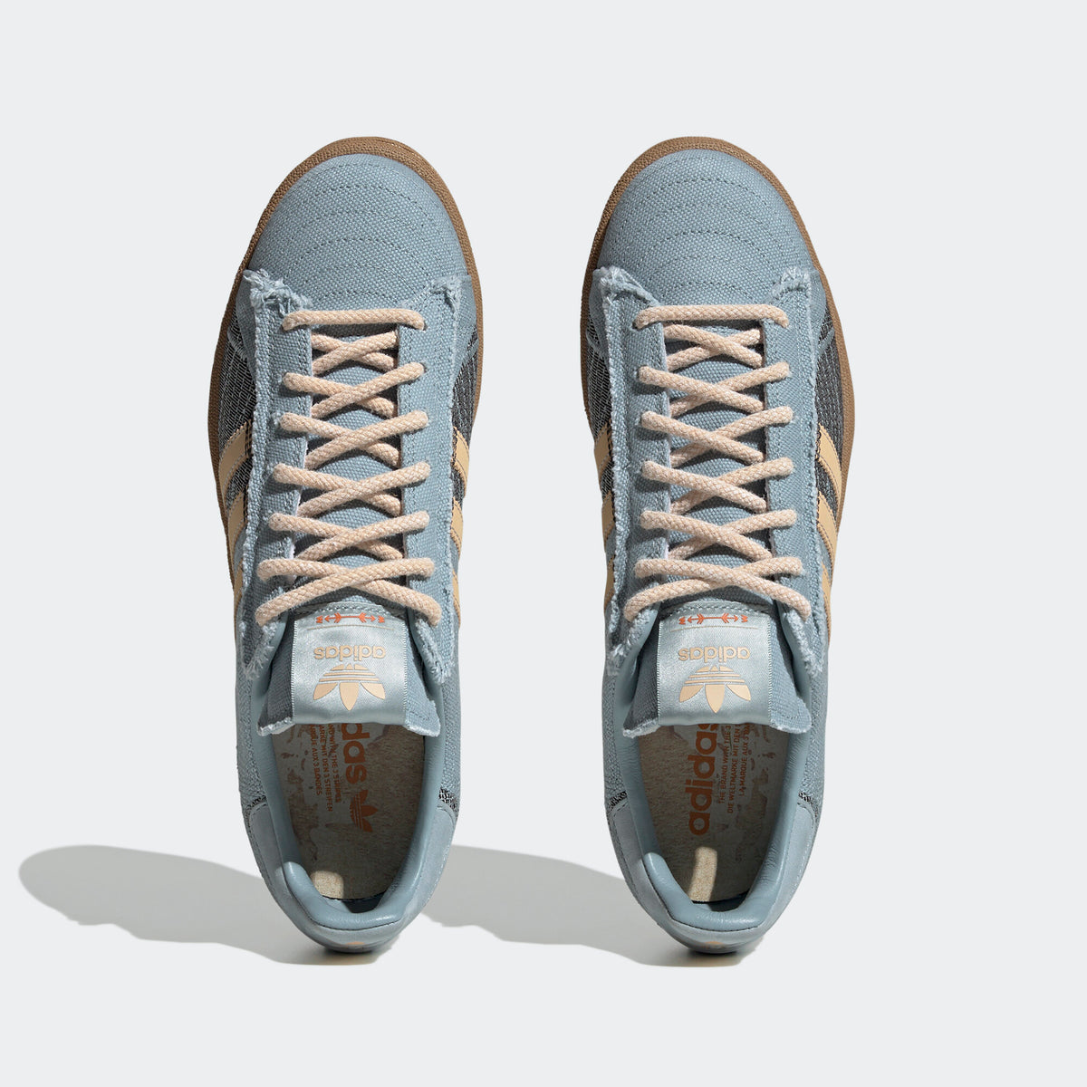 Adidas Campus 80S SILK ROAD Sneakers - Grey Blue / Black / Sand Yellow - view 3