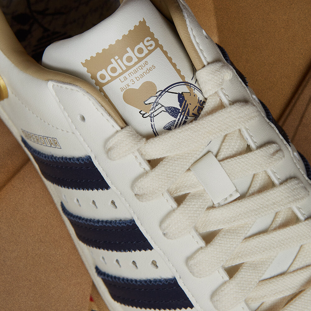 Adidas Superstar Sneakers - White / Navy - view 3