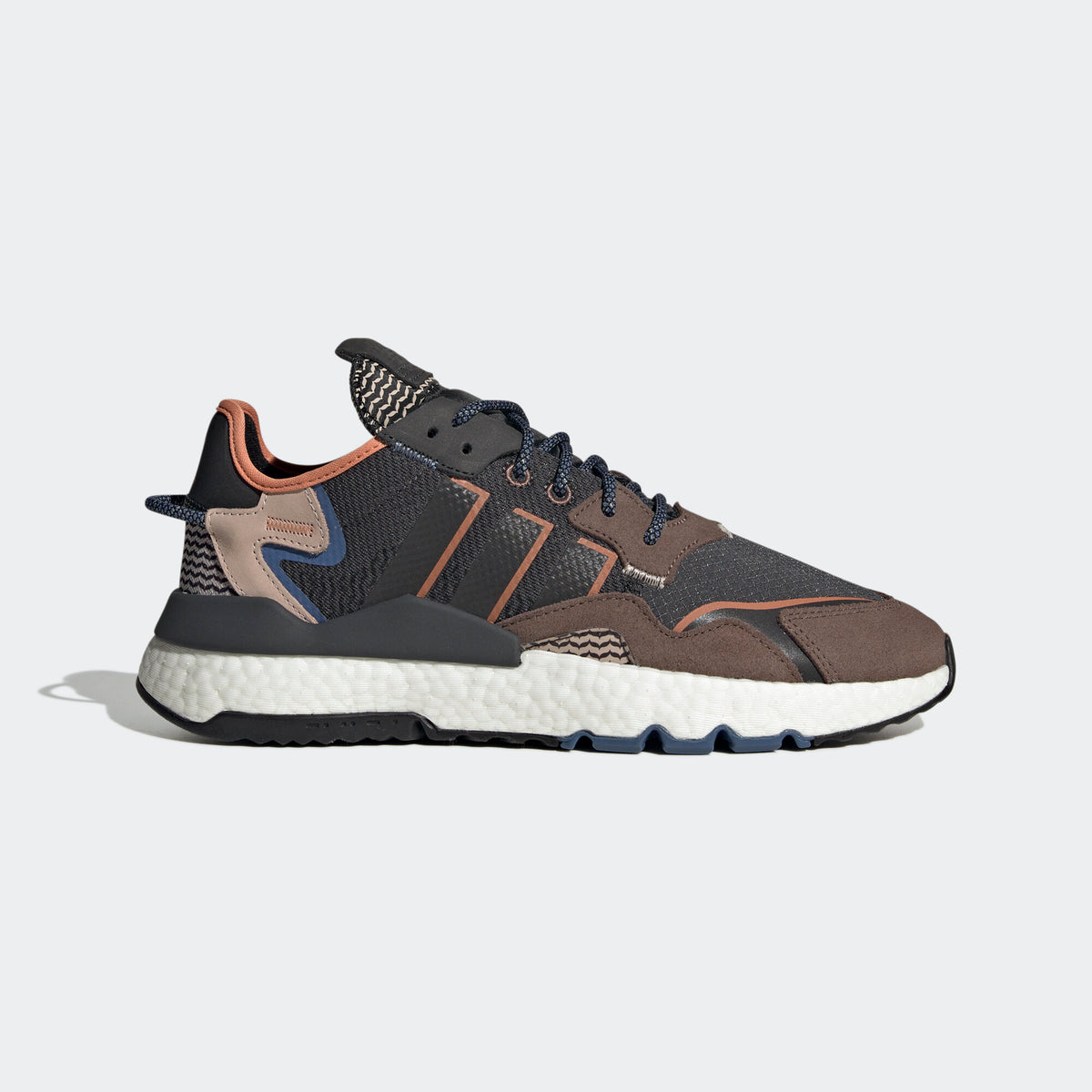 Adidas NITE Jogger Sneakers - Black / Dark Coffee / Light Tan - view 1