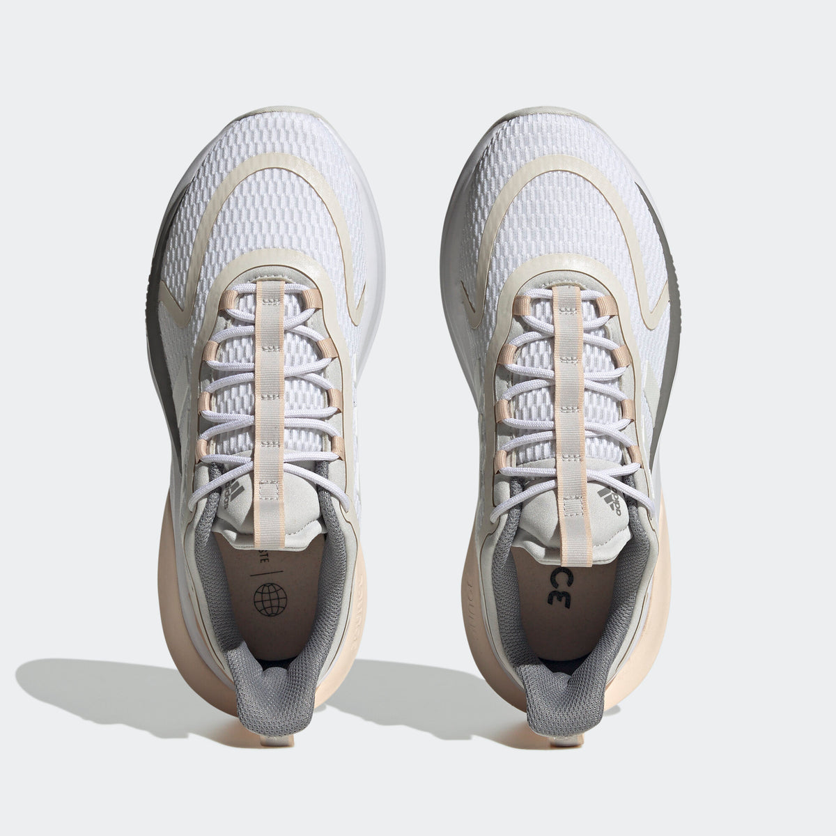 Adidas Alphabounce + Sneakers - White / Beige / Light Grey / Light Orange - view 3