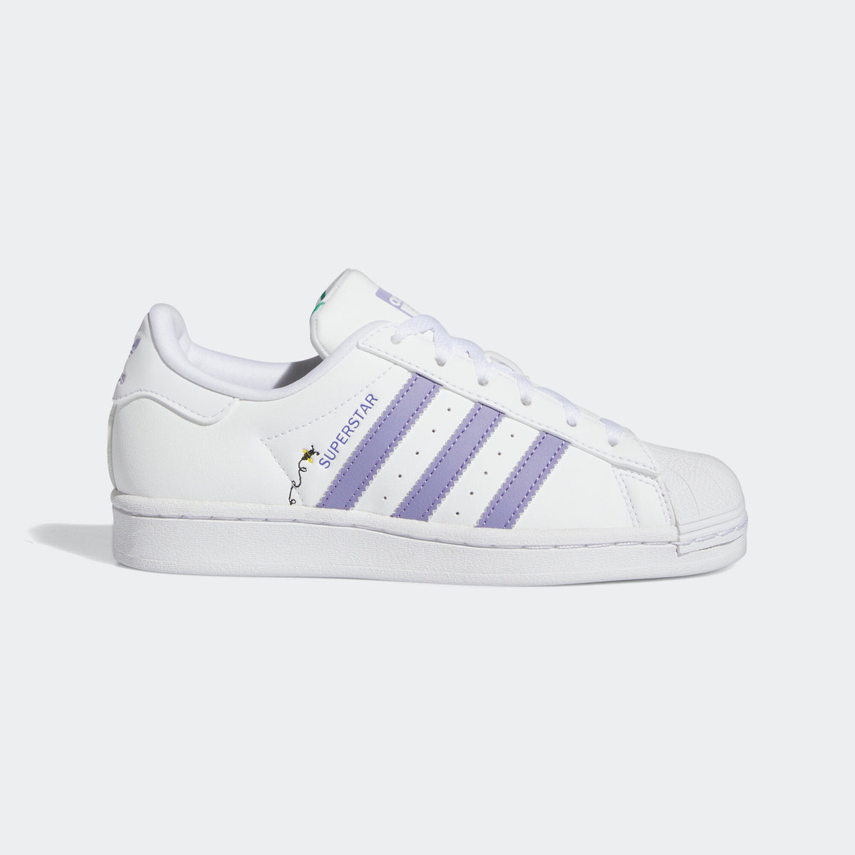 Adidas Superstar Sneakers - White / Purple - view 1