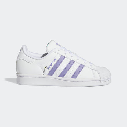 Adidas Superstar Sneakers - White / Purple - view 1