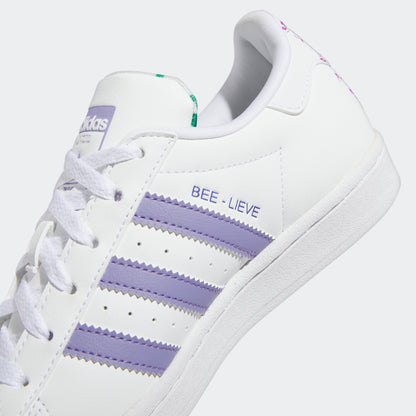 Adidas Superstar Sneakers - White / Purple - view 8