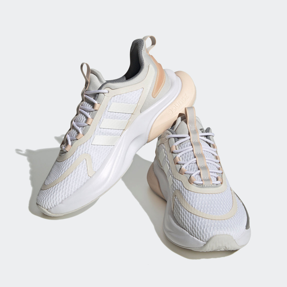Adidas Alphabounce + Sneakers - White / Beige / Light Grey / Light Orange - view 5