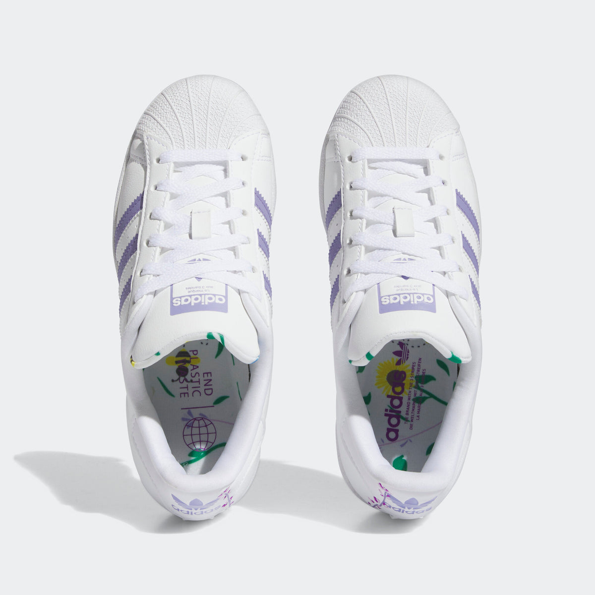 Adidas Superstar Sneakers - White / Purple - view 3