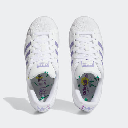 Adidas Superstar Sneakers - White / Purple - view 3