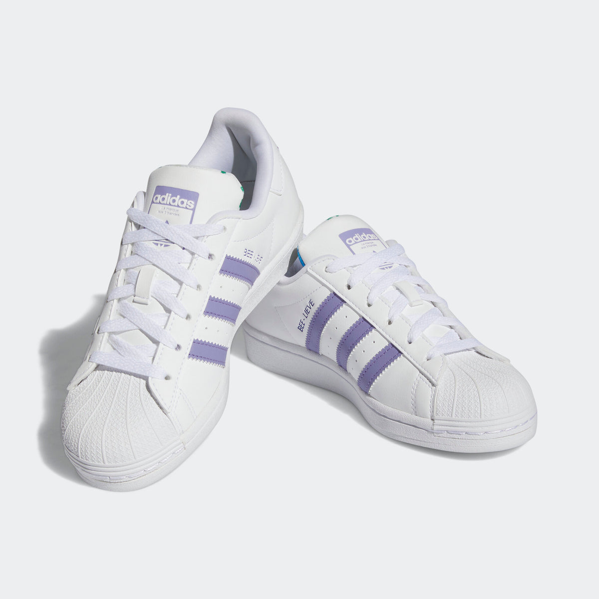 Adidas Superstar Sneakers - White / Purple - view 5