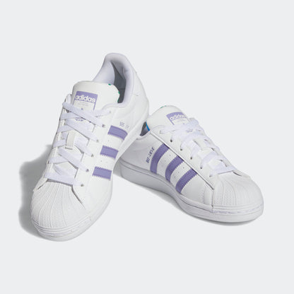 Adidas Superstar Sneakers - White / Purple - view 5