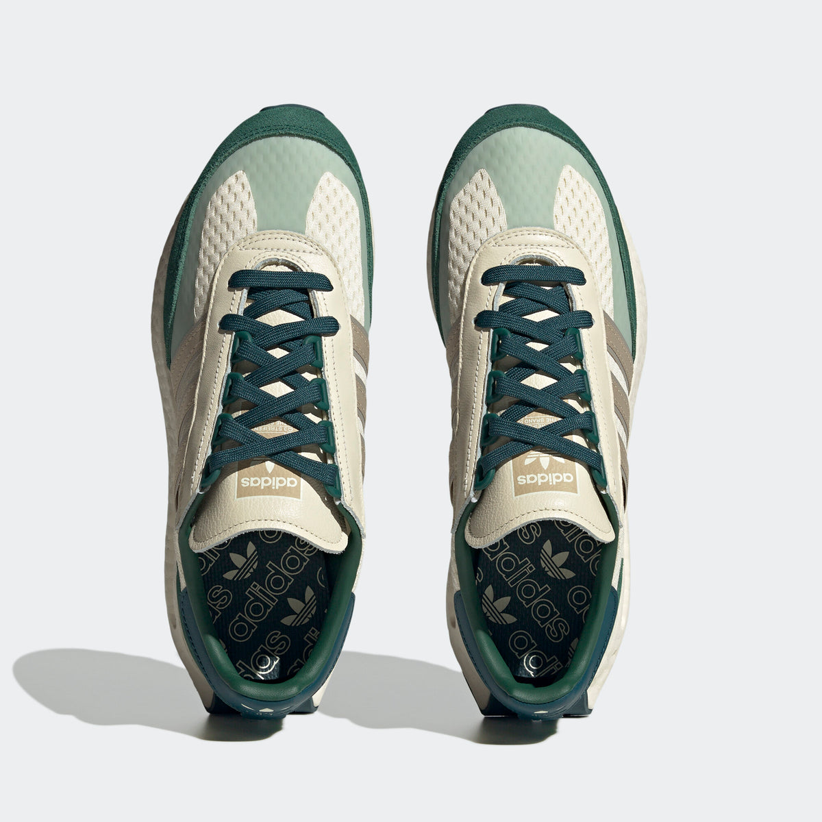 Adidas Retropy E5 Sneakers - Off White / Green / Light Green / Dark Blue / Light Khaki - view 3