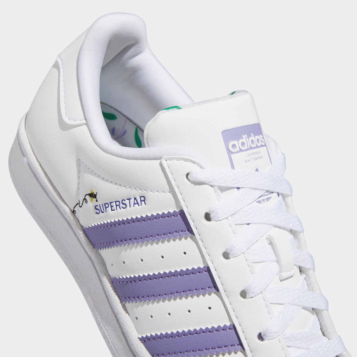 Adidas Superstar Sneakers - White / Purple - view 7